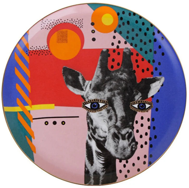 Porland Wild Life Giraffe Flat Plate - 28cm