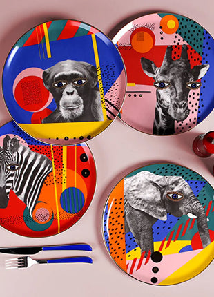 Porland Wild Life Elephant Flat Plate - 28cm