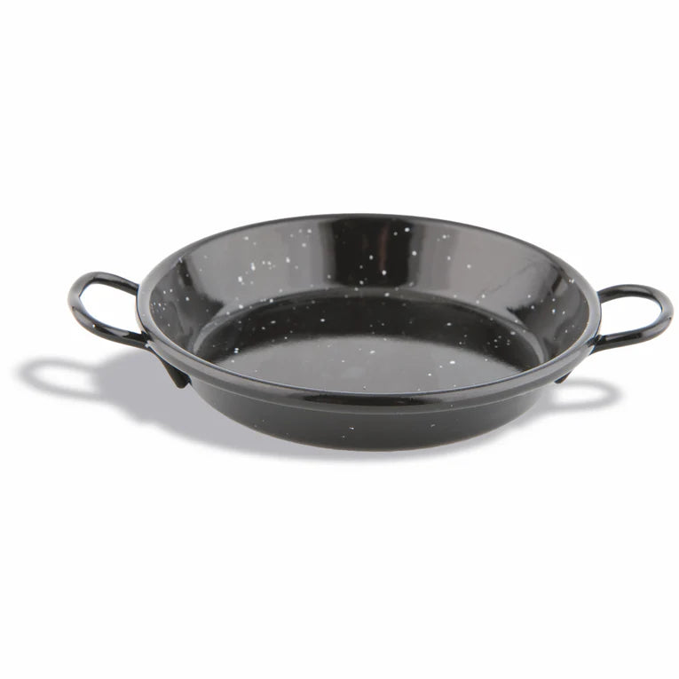 Pujadas Enameled Steel Paella Pan - Black, 10cm