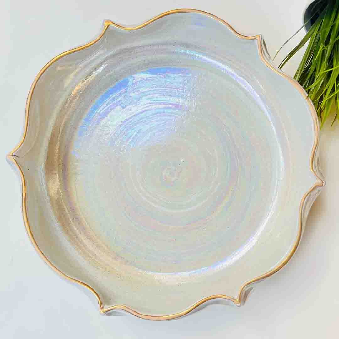 Khan Elsaada Aurum Round Pasta Serving Platter