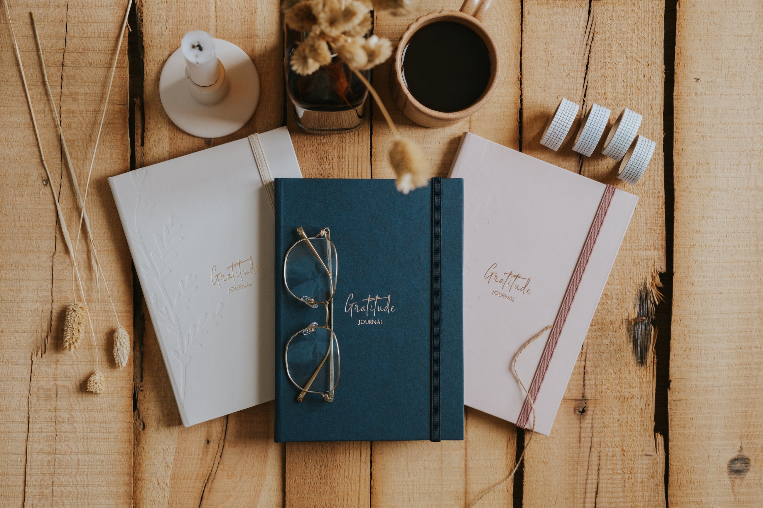 The Words Co Gratitude Navy blue Journal