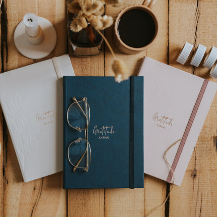 The Words Co Gratitude Navy blue Journal