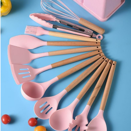 Silicone Kitchen Tools Set (19 Pcs)