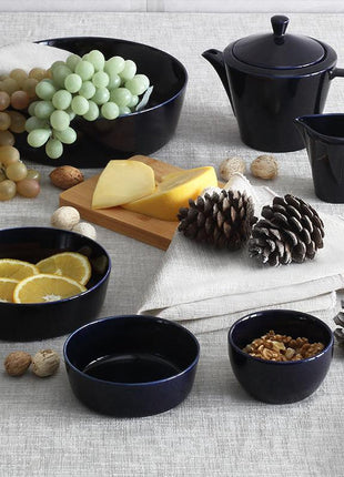 Porland Navy Blue Dessert Plate - 21cm