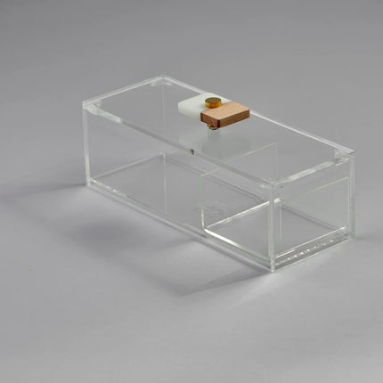 Zee Designs Plexi Glass Resin Small 3-Compartments Box