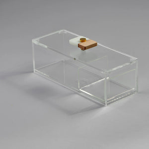 Zee Designs Plexi Glass Resin Small 3-Compartments Box