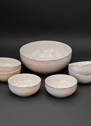 FM Rosa Porcelain Sandy Coup Set (7 Pcs)