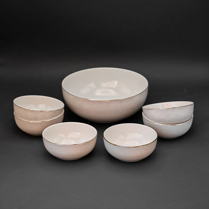 FM Rosa Porcelain Sandy Coup Set (7 Pcs)