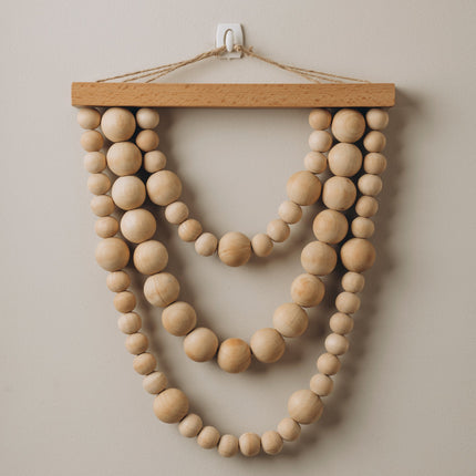 The Words Co Wooden Bead Garland Hanging