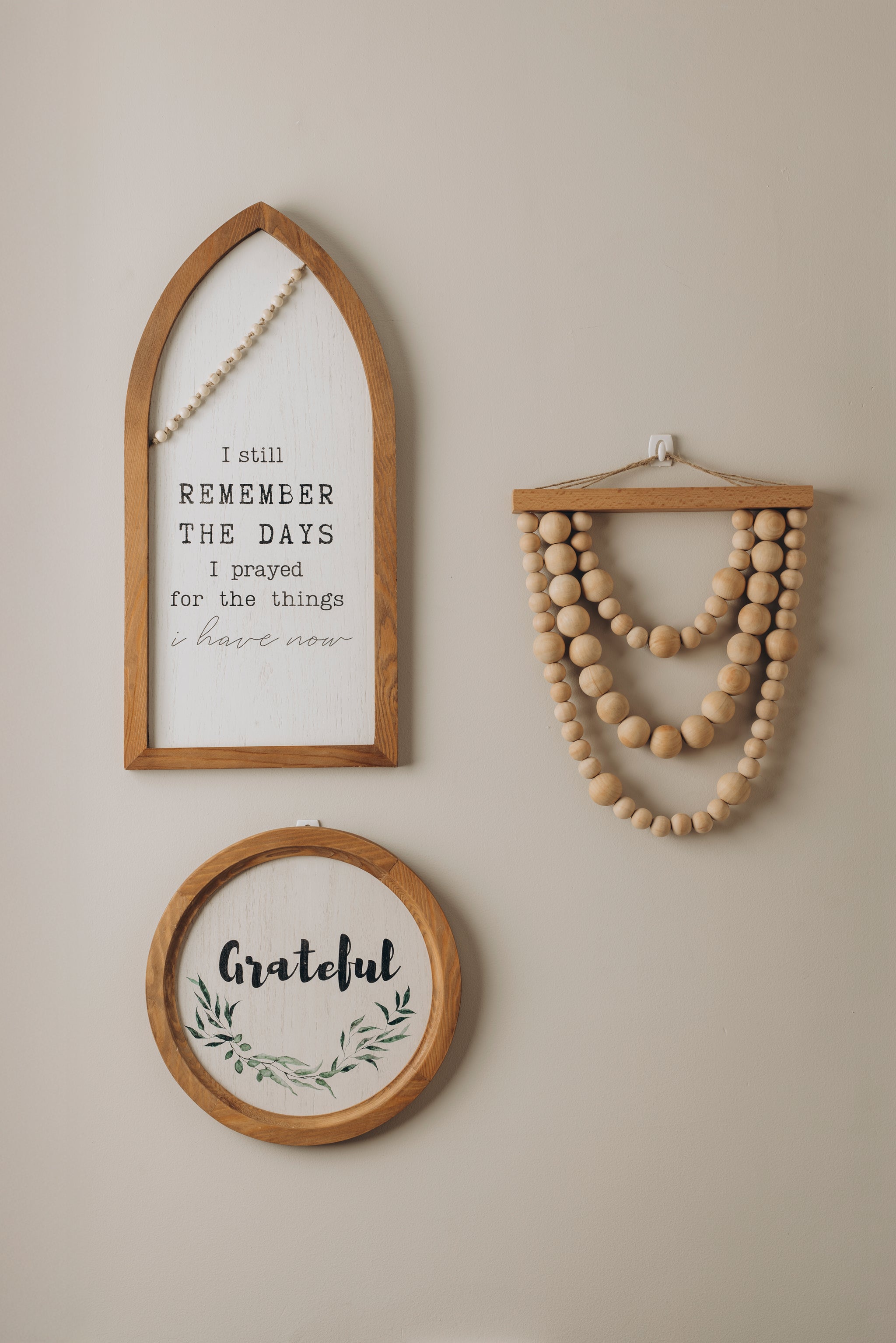 The Words Co Wooden Bead Garland Hanging