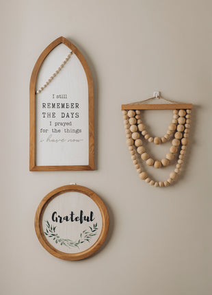 The Words Co Wooden Bead Garland Hanging