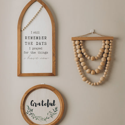 The Words Co Wooden Bead Garland Hanging