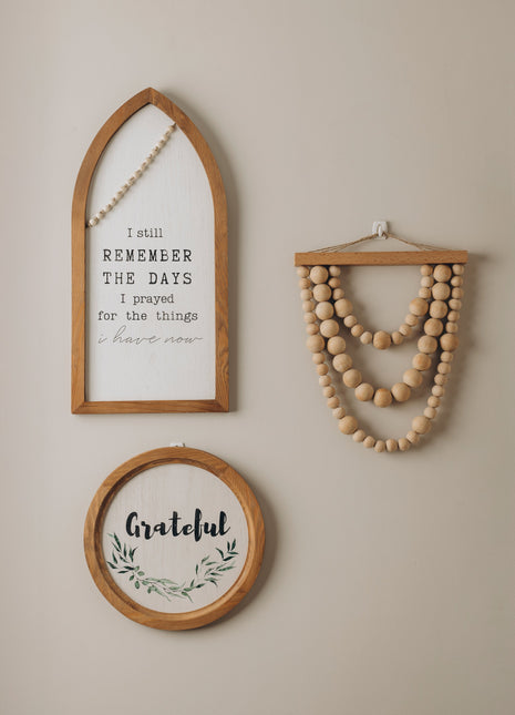 The Words Co Wooden Bead Garland Hanging