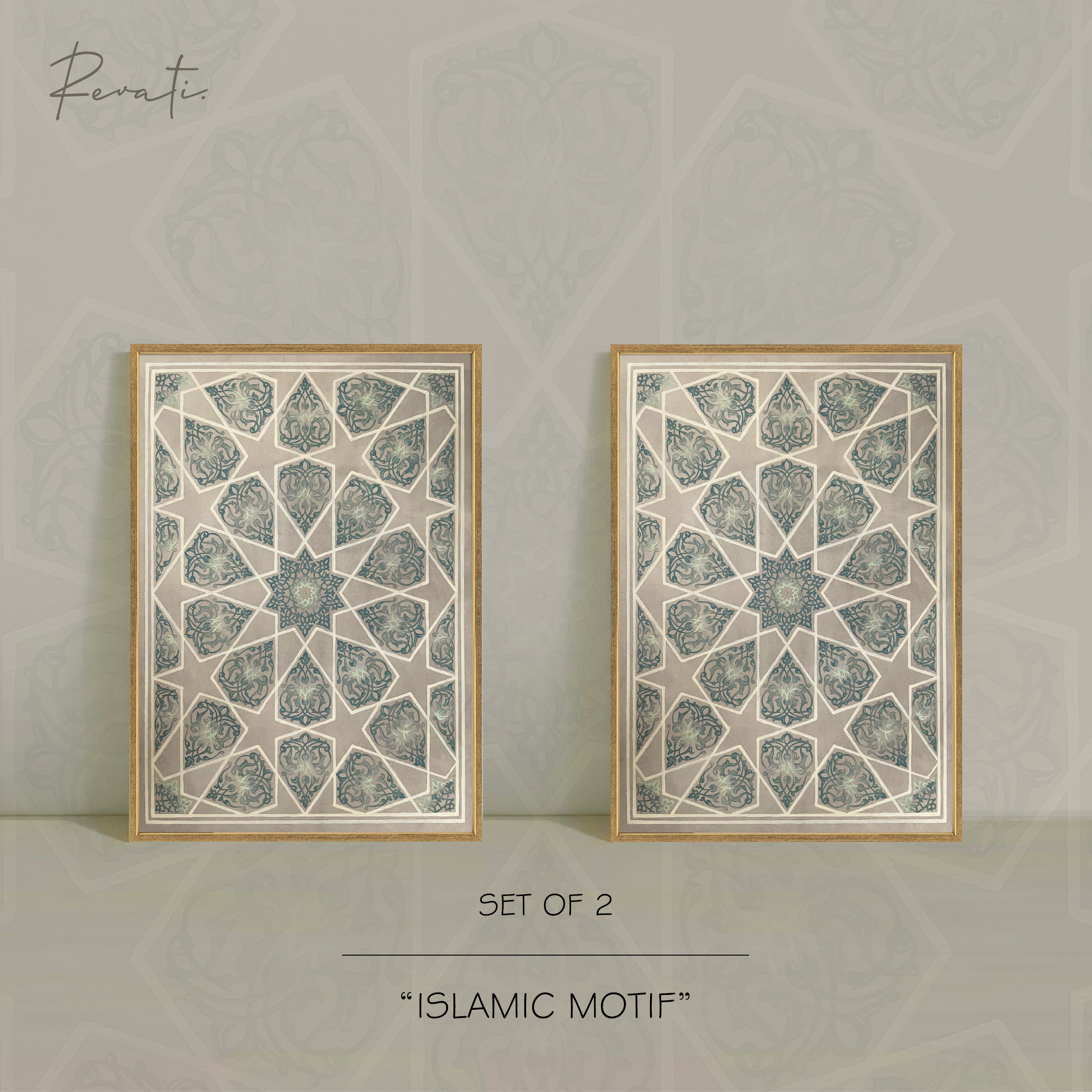 Revati Oil painting (Islamic Pattern Collection)