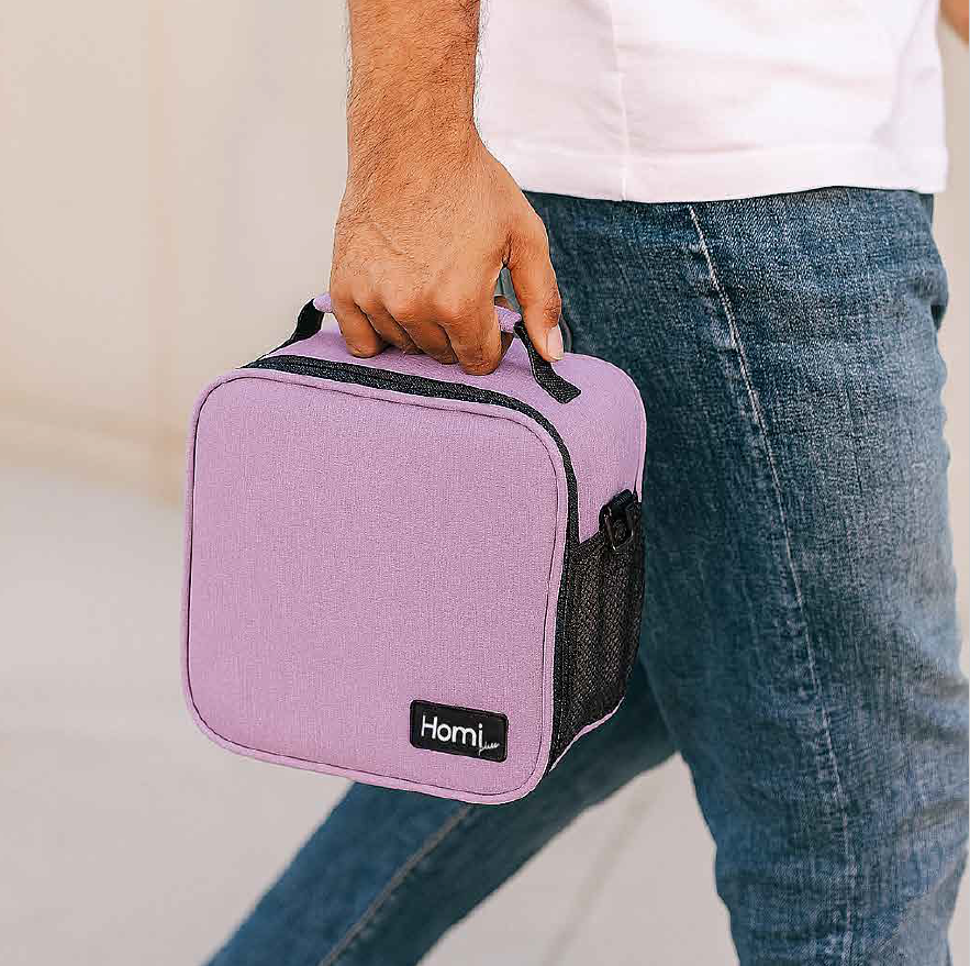 Homi Plus Thermal Bag7 L  with a Side Mesh Pocket- Purple