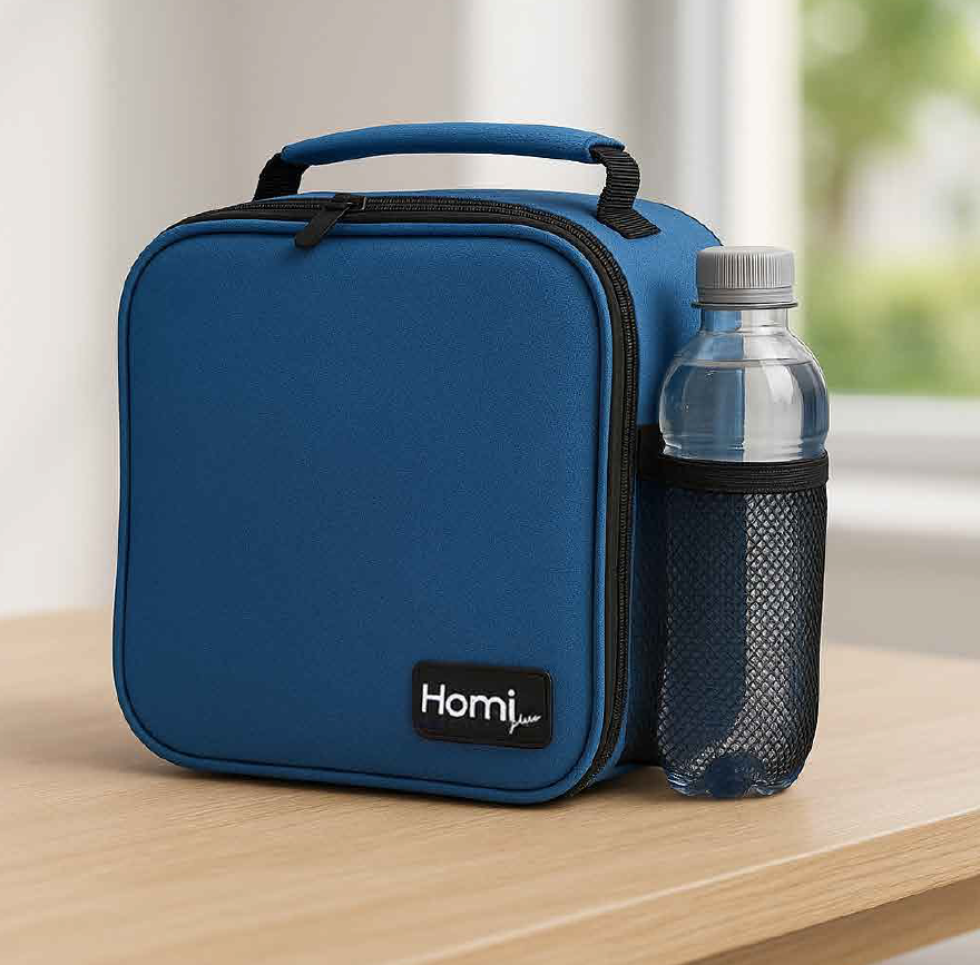 Homi Plus Thermal Bag 7 L  with a Side Mesh Pocket- Blue
