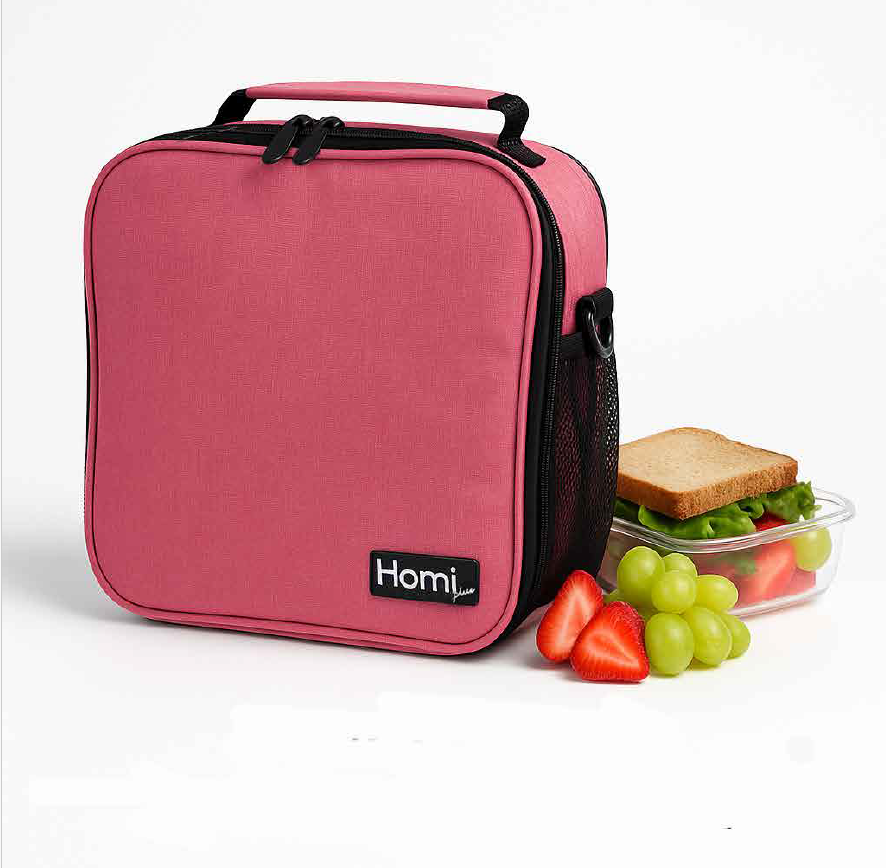 Homi Plus Thermal Bag 7 L  with a Side Mesh Pocket- Hot Pink