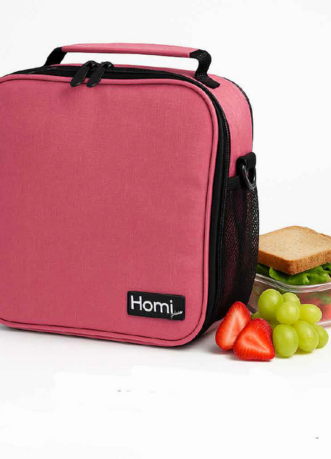 Homi Plus Thermal Bag 7 L  with a Side Mesh Pocket- Hot Pink