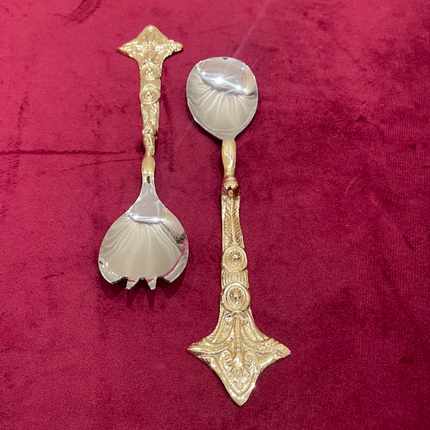 Laila Dine Karo Cutlery Serving Tools Gold  Set of 7