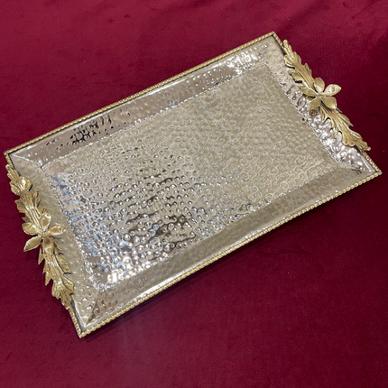 Rectangle Serving Tray With Leaves