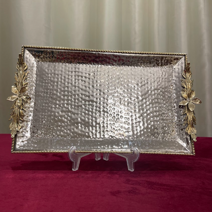 Rectangle Serving Tray With Leaves