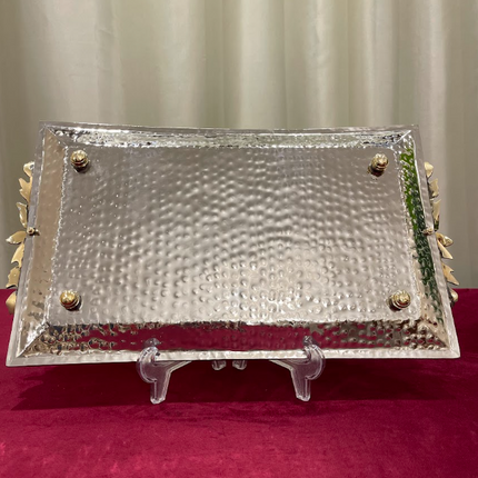Rectangle Serving Tray With Leaves