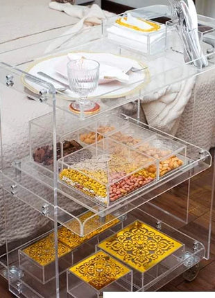 Zee Designs Plexi Glass Bar Cart