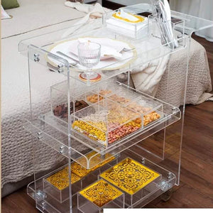 Zee Designs Plexi Glass Bar Cart