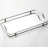 Rectangular Stainless Steel Mirror Tray with Handles Set of (2) Trays