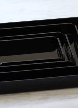Zee Designs Plexiglass Solid Black Serving Tray