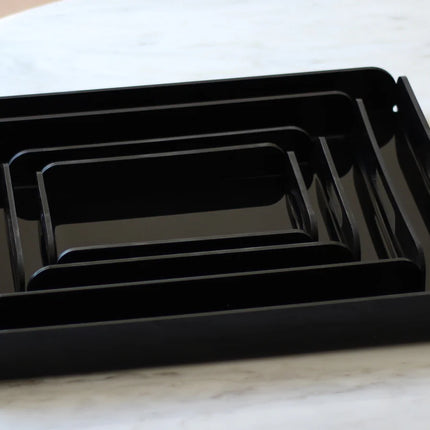 Zee Designs Plexiglass Solid Black Serving Tray