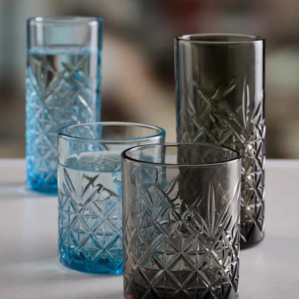 Pasabahce Timeless Old Fashioned Glass - Grey, 345 ml