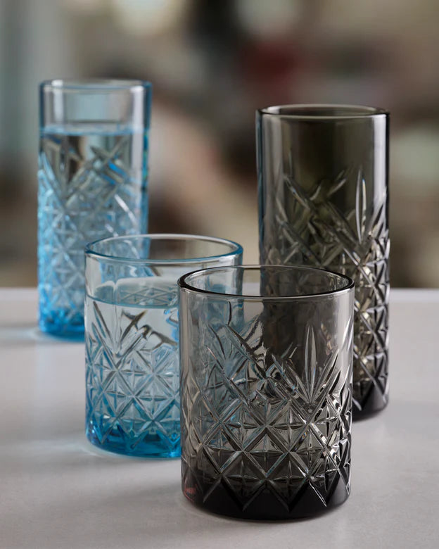 Pasabahce Timeless Old Fashioned Glass - Grey, 345 ml