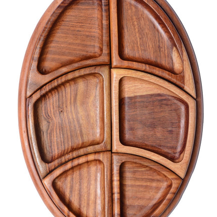 Wooden Oval Serving Platter (35 cm)