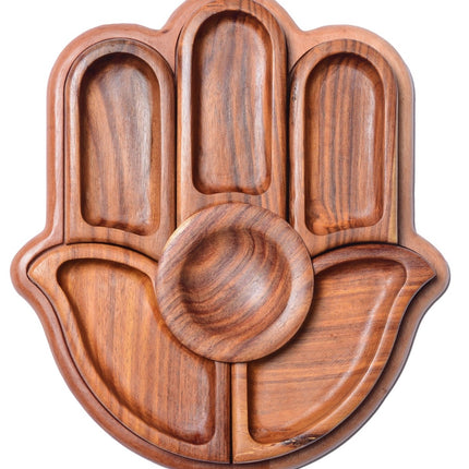 Wooden Nuts Platter (Kaff Shape) (30 cm)