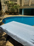 Mantile Light Blue Leopard Tablecloth.