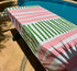 Mantile Cross Strips (Pink & Green) Tablecloth.