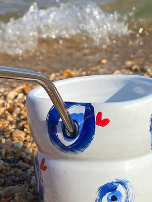 Piece of Sara Ice Cup with Stainless Straw (Eyes Lover)