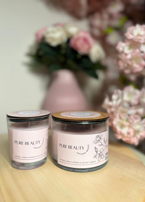 Cocoon Pure Beauty Candle - Sweet Vanilla & Fruity Patchouli Blend
