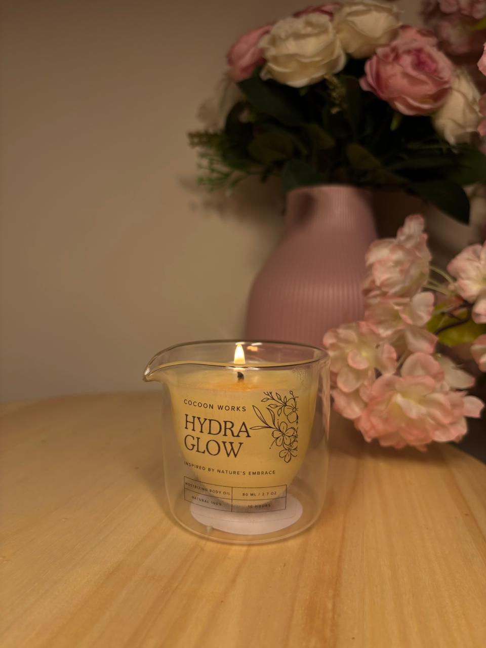 Cocoon Hydra Glow Body Shimmer Oil Candle