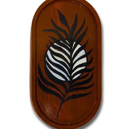 Wasl Boho Hand Painted Oval Tray