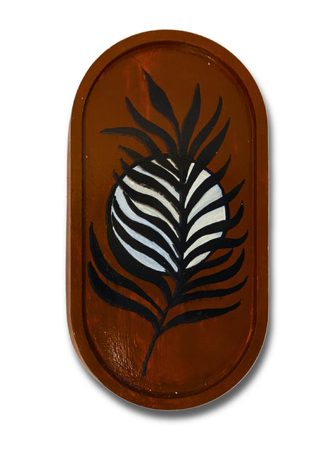 Wasl Boho Hand Painted Oval Tray