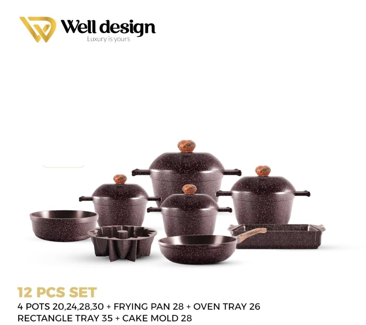 Well Design 12 Pcs Die-Cast Set