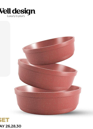 Well Design 3 Pcs Die-Cast Round Oven Tray