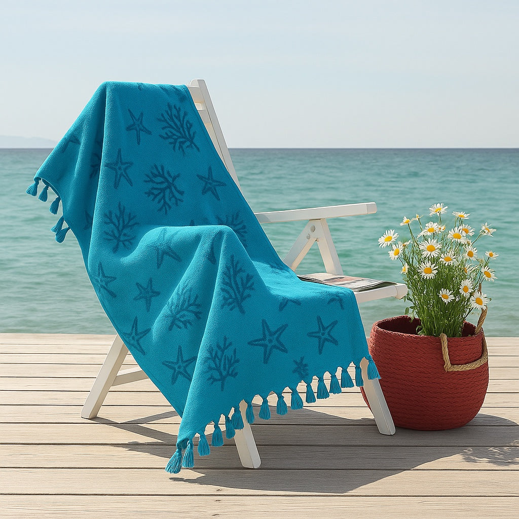 J Linens Stars Beach Towel Size: 86 x 165 cm