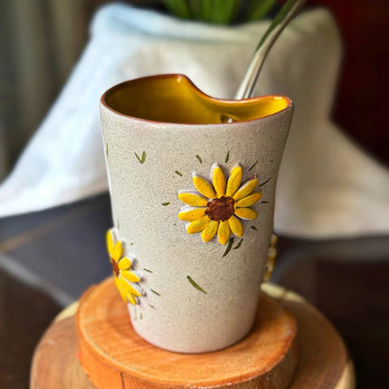 Piece of Sara Sunflower Shines Straw Cup