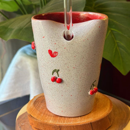 Piece of Sara Cherry Straw Cup