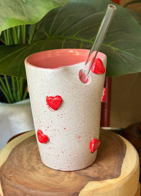 Piece of Sara Pink Love Straw Cup
