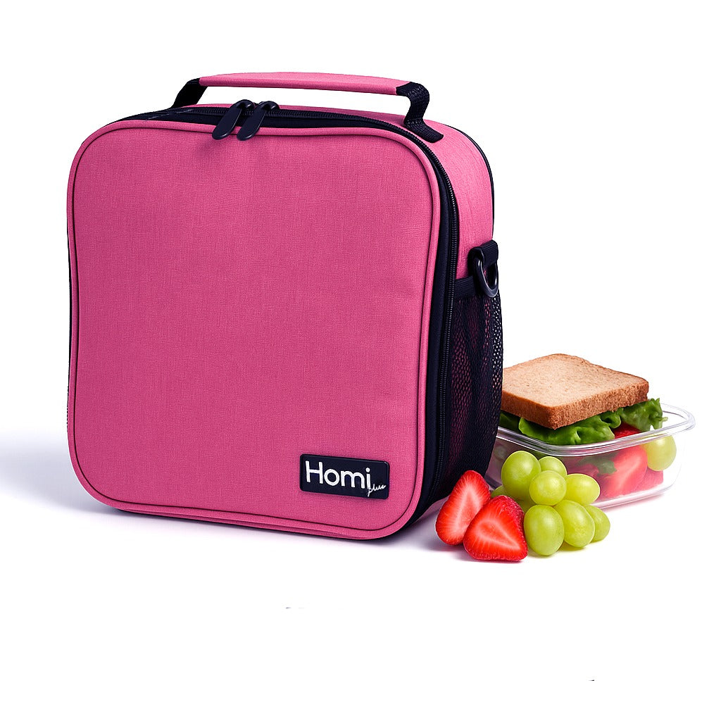 Homi Plus Thermal Bag 7 L  with a Side Mesh Pocket- Hot Pink