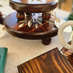 Brown with Carving